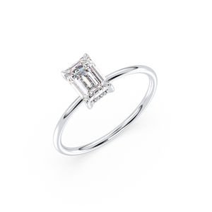 Anillo de Compromiso con Diamante Corte Esmeralda de 1.04 Quilates REYES, Certificado GRA, Plata de Ley 925, Regalo de Boda, Joyería Fina - Product Image 1