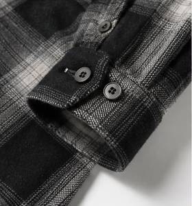 Men's 100% Cotton Yarn Dyed Plaid <b>Flannel</b> Shirt <b>Jacket</b> Long Sleeve Overshirt Single Button Loose Fit Autumn Casual Wear - Product Image 3