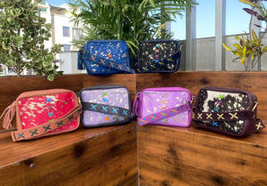 High Quality Hair on Metallic Recycled Leather Ladies Shoulder Bag Colorful Leather Women Crossbody Bag Fashion Luxury Handbags - Product Image 4