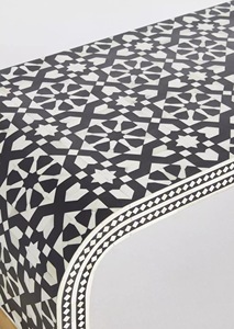 ILAHI's Bone Inlay <b>Table</b> Modern Design Agate Detailing <b>Storage</b> Portable Home Furniture - Product Image 3