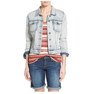 Chaqueta vaquera extragrande para mujer al por mayor, estilo urbano, transpirable, para invierno, tallas grandes - Product Image 2