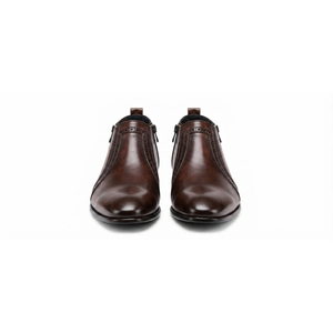 Bottes Chelsea en cuir véritable à bout pointu avec boucle, faites à la main, pour le bureau et les occasions formelles, couleur unie, couleur personnalisable pour l'automne - Product Image 3