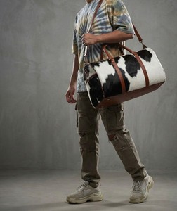 กระเป๋าเดินทางหนังวัวแท้ขนสัตว์แบบหรูหรา กระเป๋าถือแบบดัฟเฟิลสำหรับวันหยุดสุดสัปดาห์ กระเป๋าเดินทางขึ้นเครื่องบิน OEM สำหรับส่งออก รุ่น LHTB-0096 - Product Image 2