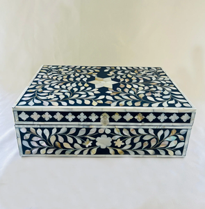 Caja de Joyería de Madera con Incrustaciones de Madreperla Hecha a Mano de Lujo NEHA ENTERRISES NE-179, Organizador de Alta Calidad con Capacidad Personalizable - Product Image 4