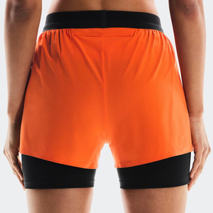 Men Breathable 2 1 Running Shorts Elastic Waist Athletic Quick Dry Tennis Gym Workout Pockets Washed 100% Cotton Eco-Friendly - Product Image 2