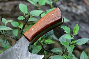 Premium Pasha Enterprises PA-785-C Damascus Cleaver <b>Knife</b> Handmade Meat Chef Butcher Wood Handle Leather Sheath Custom <b>Kitchen</b> - Product Image 6
