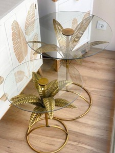 Table d'appoint en métal avec plateau en marbre, meuble de chevet contemporain, cadre géométrique en métal doré, table d'appoint avec plateau en marbre, table de chevet - Product Image 5