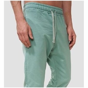 Pantalones Deportivos Verde Menta para Hombre, Cintura Elástica con Cordón, Estilo Casual, Bolsillos Laterales, Transpirables, de Algodón Tejido, para Otoño - Product Image 6