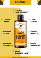 Minyak Rambut Herbal Organik Alami Batana untuk Penebalan Rambut dan Kesehatan Kulit Kepala |   Minyak Pelembap Perawatan Intensif untuk