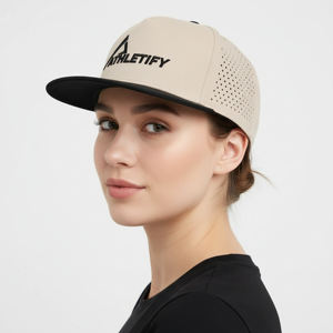 Gorra de Béisbol Deportiva Athletify OEM de Marca Privada, Corte Láser, Tejido Suave, Transpirable, Ligera, Ajustada, Unisex, con Cierre a Presión - Product Image 1