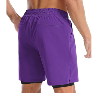 OEM <b>Men</b> 2 In 1 Sports <b>Shorts</b> <b>Compression</b> Liner Running Workout <b>Shorts</b> Quick Dry Wholesale Supplier - Product Image 4