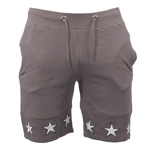 2026 Men’s Custom French Terry Fleece Sweat Shorts Star Applique Streetwear <b>Elastic</b> Waist Drawstring With Side Pockets - Product Image 6