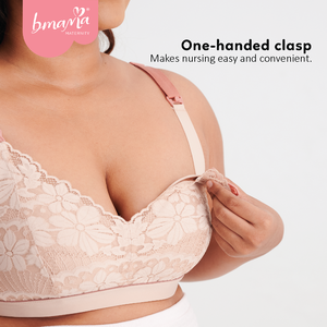 Soutien-gorge d'allaitement post-partum grande taille sans armatures à fermeture dorsale coupe ample pour femmes enceintes Spandex/Coton - Product Image 4