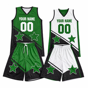 Conjunto de Uniforme de Baloncesto Personalizado, Transpirable, de Malla, Cuello en V, Sin Mangas, Sublimado, Absorbente de Humedad, Unisex para Adultos, Uniforme Deportivo para Equipo - Product Image 1