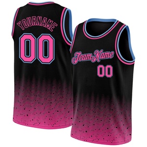 <span class=keywords><strong>Camiseta</strong></span> <span class=keywords><strong>de</strong></span> Baloncesto Personalizada para Equipo, Uniforme <span class=keywords><strong>de</strong></span> Malla Negra y <span class=keywords><strong>Rosa</strong></span>, Secado Rápido, Poliéster, Nombre y Número Personalizados, OEM, ODM, Venta al Por Mayor - Product Image 1