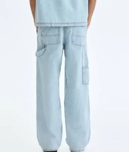 Vaqueros Anchos de Mezclilla Estilo Indio, Ecológicos, de Tiro Medio, Lavado Regular, Ajuste Casual, Rotos, de Algodón - Product Image 6