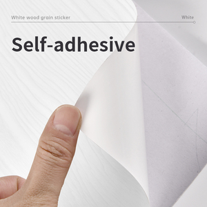 Papier Peint <span class=keywords><strong>Moderne</strong></span> Blanc en Vinyle PVC avec Texture Grain de Bois, Autocollant Mural Amovible et Imperméable pour <span class=keywords><strong>Cuisine</strong></span>, Chambre et Salle de Bain - Product Image 3