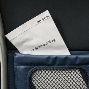 White <b>Biodegradable</b> Eco-Friendly Luxury Kraft <b>Paper</b> Air Sickness Bag Disposable Flat Self Adhesive Seal Offset Printed Bag - Product Image 3