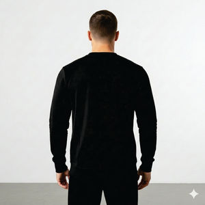 เสื้อสเวตเชิ้ตคอกลมแบบเรียบ ผู้ชาย สกรีนโลโก้ได้ ผลิตในปากีสถาน สไตล์ลำลอง ทรงโอเวอร์ไซส์ - Product Image 2