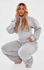 Conjunto Deportivo para Mujer, Sudadera Corta con Contraste de Color y Pantalones Acampanados, Corte Holgado, para Gimnasio, Fitness y Ropa Deportiva - Product Image 6
