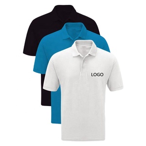 เสื้อโปโลแขนสั้นปักลายสำหรับผู้ชาย,เสื้อโปโลผู้ชายพิมพ์ลายทำจากผ้าคอตตอนพิมพ์โลโก้ตามสั่ง - Product Image 1