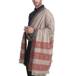 Men Winter Traditional <b>Wool</b> <b>Shawl</b> Soft Warm Breathable 300g Plain Color Elegant Wrap - Product Image 1