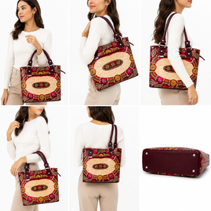 Bolso Tote de Cuero Genuino para Mujer, Bolso de Hombro de Gran Capacidad con Cierre de Cremallera y Asa Doble - Product Image 4