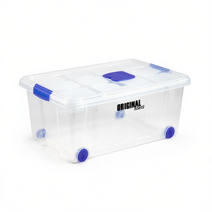 Scatole Originali in Plastica da 36 L con Ruote, Contenitore Trasparente per Organizzazione Domestica - Product Image 2