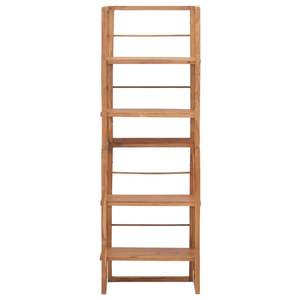 Étagère en bois de teck naturel massif de taille moyenne - Product Image 3