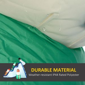 Pista da Sci Gonfiabile LED Impermeabile 85FT con Pupazzo di Neve, Elfo e Omino di Pan di Zenzero, Decorazioni Natalizie da Esterno - Product Image 5