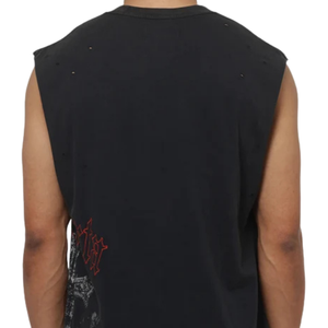 Mens Sleeveless Graphic <b>T</b> <b>Shirt</b> Crew Neck Relaxed Fit Side Print Streetwear Casual Custom Fashion Wholesale <b>Muscle</b> Tee Tank Tops - Product Image 4