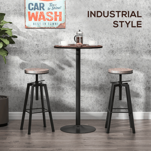 Tavolo Alto Moderno Minimalista Pieghevole per Cocktail, per Casa, Seminterrato, Hotel ed Eventi, in Legno e Acciaio - Product Image 6
