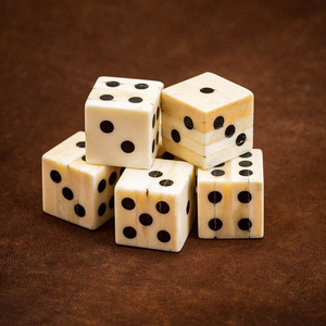 Vente en gros de dés en os naturel, personnalisables, écologiques, au toucher poli et réaliste, au design moderne, sculptés à la main, pour le jeu et la collection d'art - Product Image 2