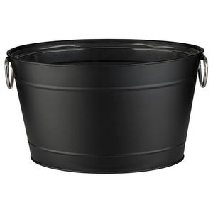 OEM 11 Liter Black Galvanised Stainless Steel Beverage Tub Large Capacity Ice Bucket Beverage Cooler Outdoor Party <b>Bar</b> <b>Drink</b> Tub - Product Image 1
