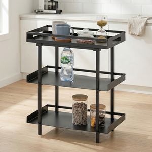 Moderno Estante de Almacenamiento Multifuncional de 2 Niveles con Tubos de Acero y Bandeja para Baño, Venta al por Mayor en Taiwán - Product Image 1