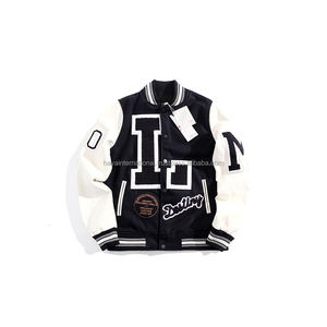 Chaqueta Bomber de Béisbol Urbana Hip Hop de Alta Calidad y Transpirable para Mujer 2026 con Parches de Chenilla, Chaqueta Varsity Unisex - Product Image 5