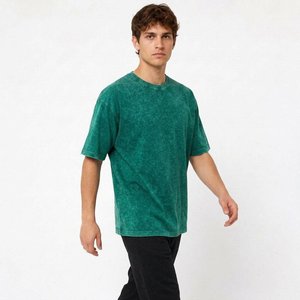 Custom 280gsm cotton mens <b>tshirt</b> Low MOQ for US Streetwear Brands with drop shoulder and dtg printing - Product Image 5