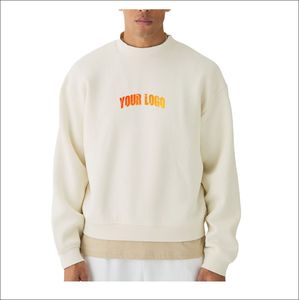 เสื้อสเวตเชิ้ตผู้ชายปักลายตามสั่ง ผ้าฝ้าย 100% สไตล์สตรีทแวร์ แบบสวมหัว ขายส่ง เสื้อสเวตเชิ้ตขนาดใหญ่ ระบายอากาศได้ดี - Product Image 1