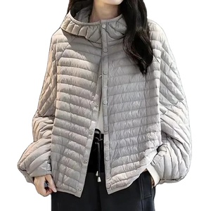 Femmes nouveau léger automne/hiver veste mode à capuche lâche Parker vers le bas coton manteau XL taille Long tissu - Product Image 1