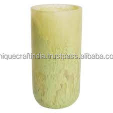 <b>Square</b> Beige Epoxy Resin <b>Vase</b> Modern Minimalist Flower Handmade Home Decor Elegant Centerpiece Durable Water Resistant Unique - Product Image 3