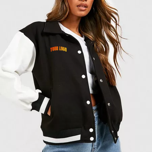 Ropa de Invierno para Mujer, Chaqueta Varsity Corta para Exteriores, 2026, Personaliza Tu Propio Diseño, Chaqueta Varsity Corta para Mujer OEM - Product Image 1