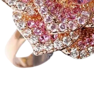 Bague Rose Thé pour Femme – Élégante, Couleur Rose, Motif Floral Rose – Bijou Tendance, Bague de Déclaration, Accessoire Cadeau Premium - Product Image 2