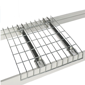 Cubierta de malla de alambre de soporte acampanado de almacenamiento de almacén galvanizado recubierto de polvo de buena calidad para viga de caja de estantería de palés - Product Image 1