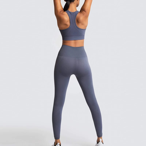 ชุดโยคะผู้หญิงลดราคา ชุดกีฬาคุณภาพสูง กางเกงเอวสูง ชุดออกกำลังกาย สปอร์ตบรา ชุดโยคะสำหรับออกกำลังกาย เลกกิ้งสำหรับผู้หญิง - Product Image 3