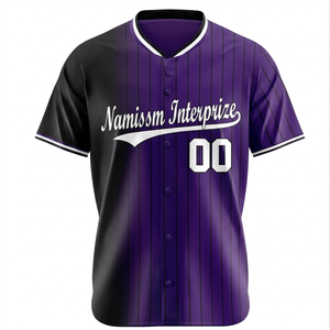 Maillot de baseball personnalisé pour jeunes, sublimation par transfert thermique, uniforme d'équipe junior, tenue de performance professionnelle, tendance du marché USA et Europe, modèle 2026 - Product Image 2