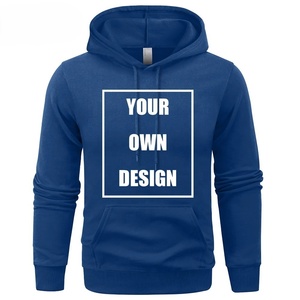 Sweat-shirt à capuche bleu marine pour homme, coupe classique, couleur unie, poche avant, motif imprimé, vêtement d'automne 2027 - Product Image 4