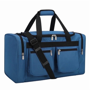 Sac à dos tactique bleu grande capacité en polyester, sac de voyage et de sport avec fermeture éclair, boucle et cadenas, sac de week-end multi-poches - Product Image 1