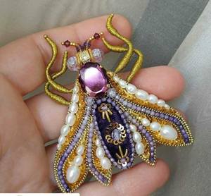 Broche artisanale de mode Premium MD HANDICRAFTS, brodée et perlée, pour femmes et filles, bijoux de mariage faits à la main, 16-20 ans - Product Image 6