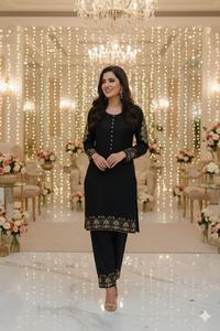 Kameez style Farshi : chemise en soie, magnifique collection pour l'Aïd. - Product Image 3