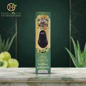 Aceite Capilar Herbal de AMLA y ALOE VERA, Fórmula Nutritiva para el Cuidado del Cabello, Textura Ligera, Aceite para Masaje del Cuero Cabelludo, Cuidado Diario del Cabello, OEM - Product Image 5